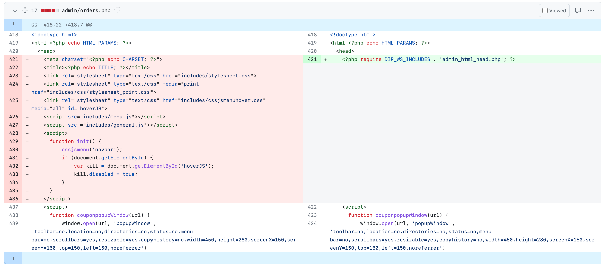Admin HTML Header change example 2