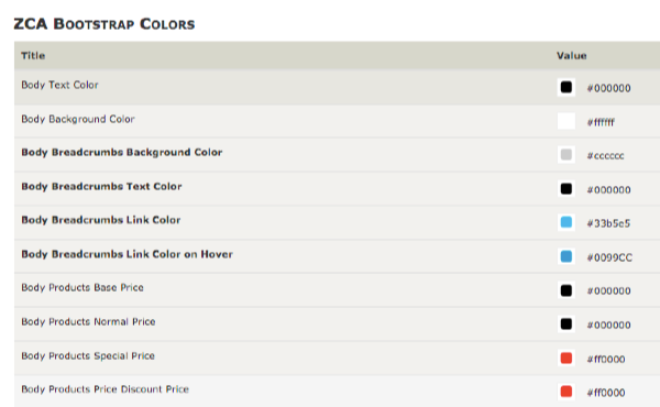 Bootstrap Colors