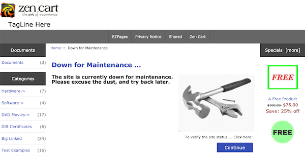 Down for Maintenance
